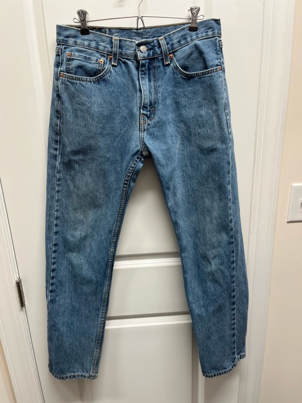 Levis 505 Jeans Mens 31 Straight Leg Denim Classic Fit Cotton Pants Medium Wash